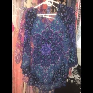 KTS mini bell sleeve dress